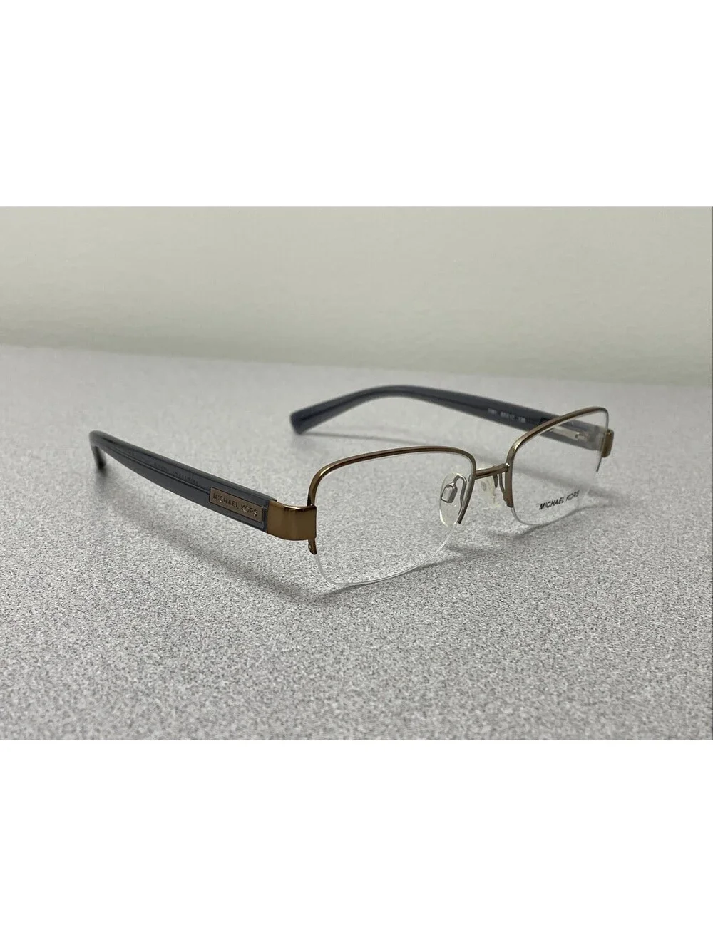 Michael Kors Mitzi IV MK 7008 1081 Brown Blue Half Eyeglasses Frames 53[]17-135